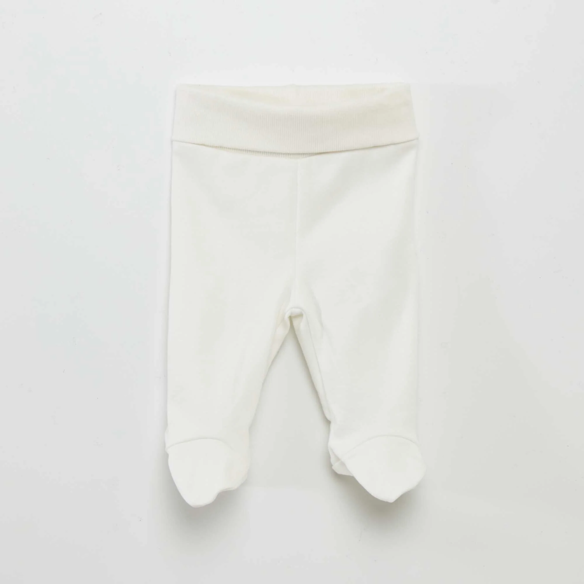 Body + bottoms with feet + beanie set WHITE - Image 3