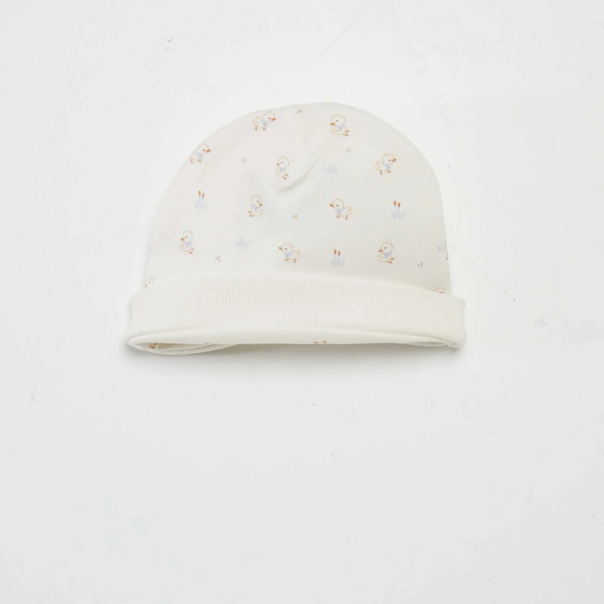 Body + bottoms with feet + beanie set WHITE - Image 4