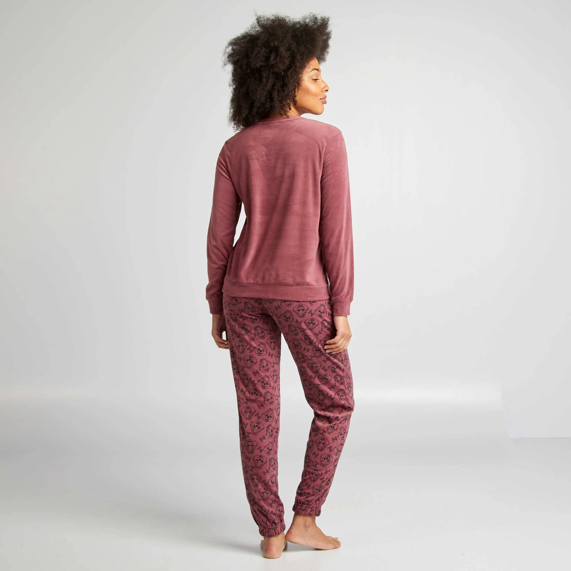 Chip 'n' Dale 2-piece fleecy pyjama set PINK - Image 3