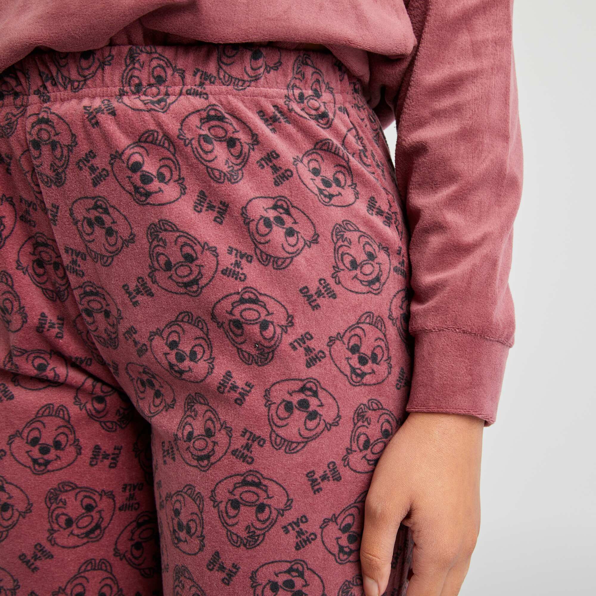 Chip 'n' Dale 2-piece fleecy pyjama set PINK - Image 4