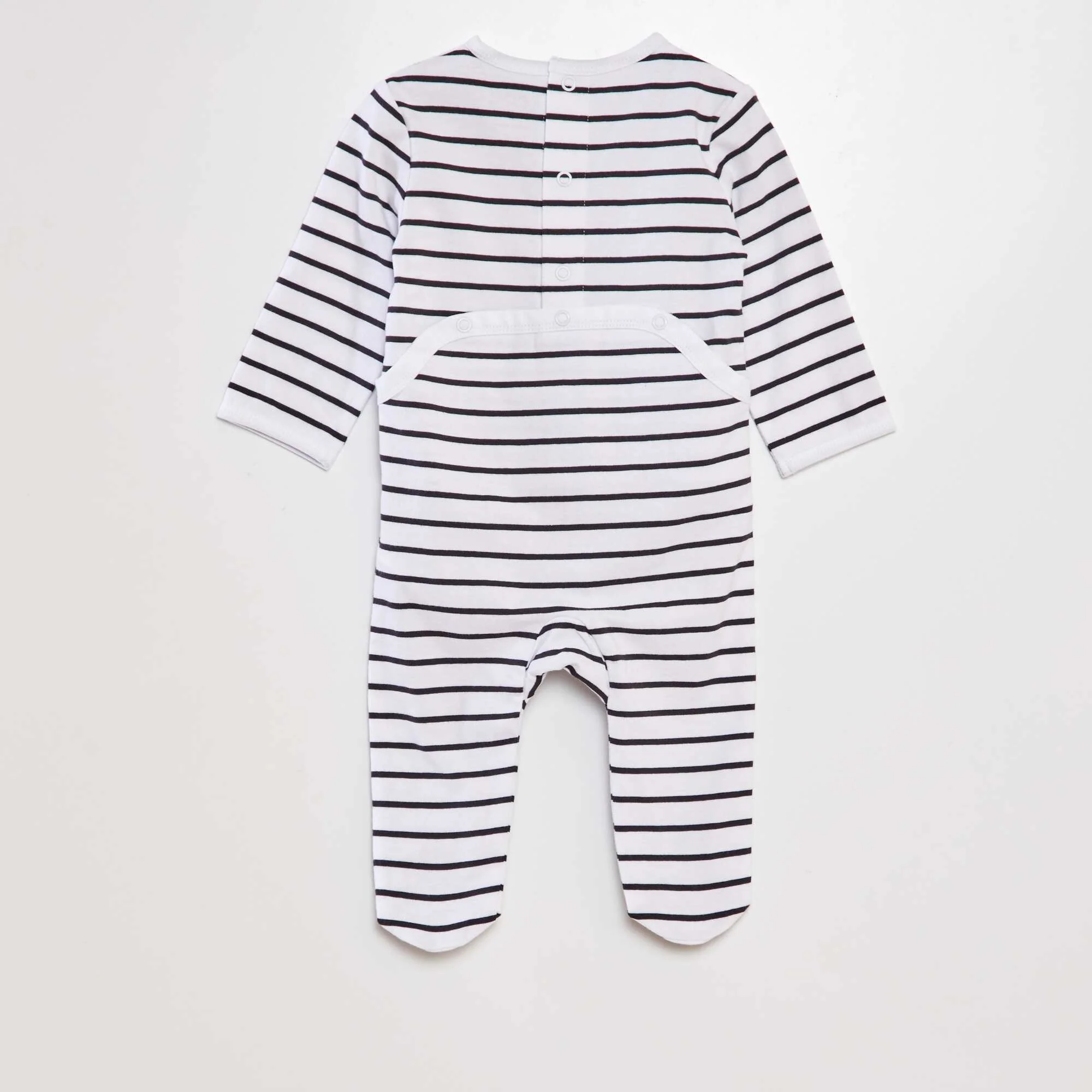 Cotton sleepsuit pyjamas WHITE - Image 3