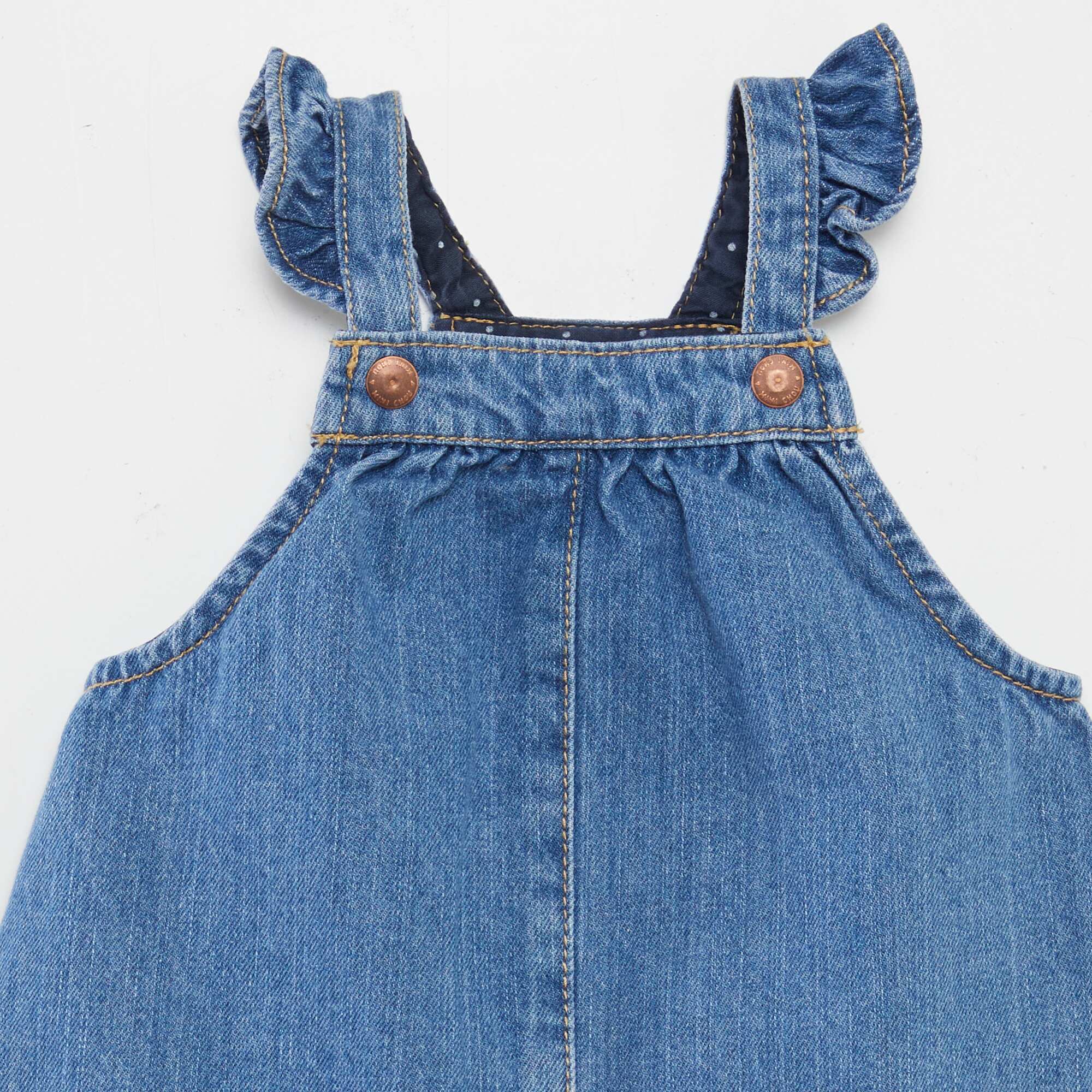 Denim dungaree dress BLUE - Image 3