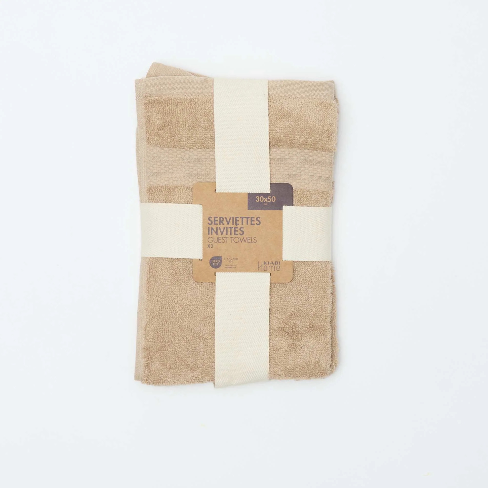 Guest Towels (30x50 cm) - Kiabi Home BEIGE - Image 4