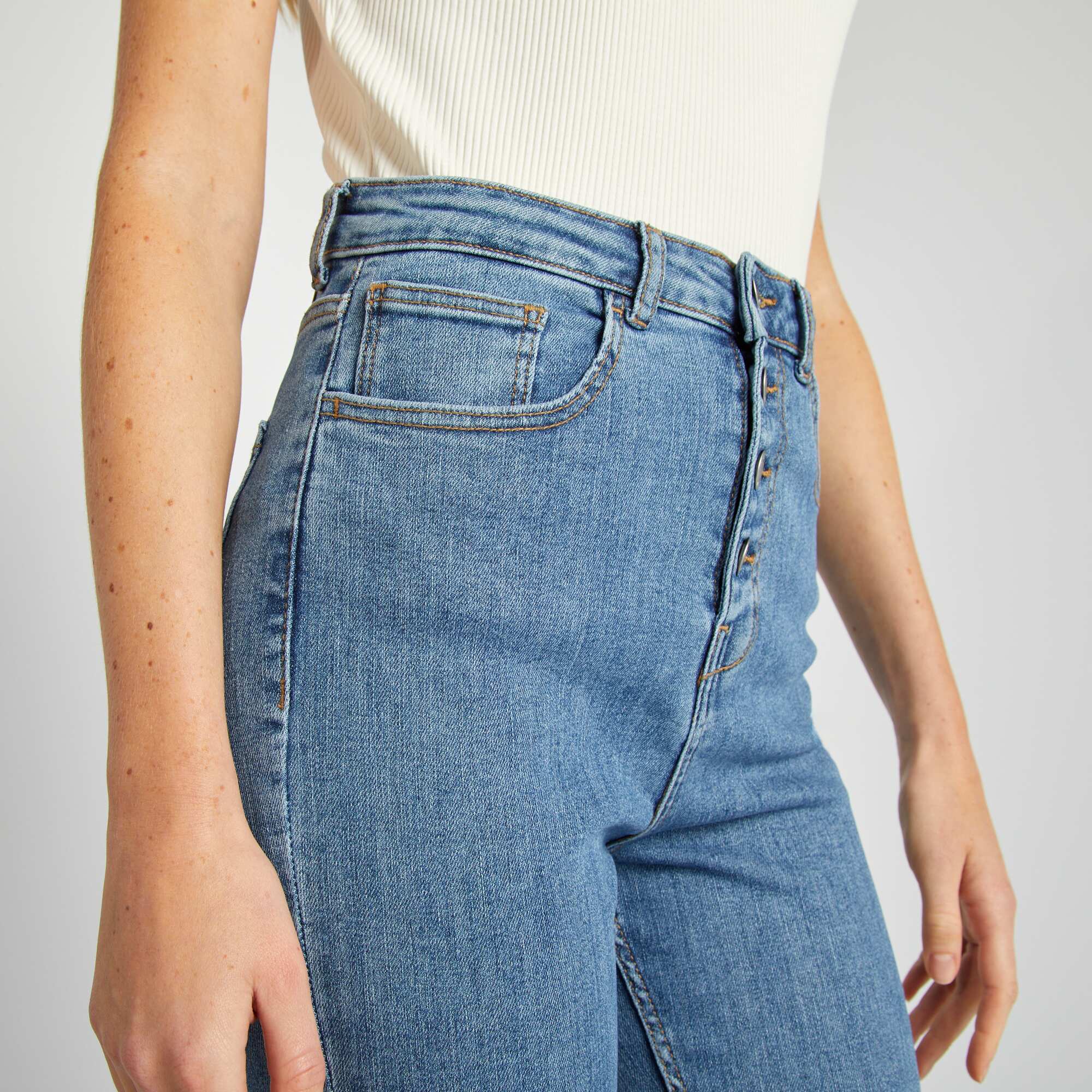High-rise skinny jeans BLUE - Image 3