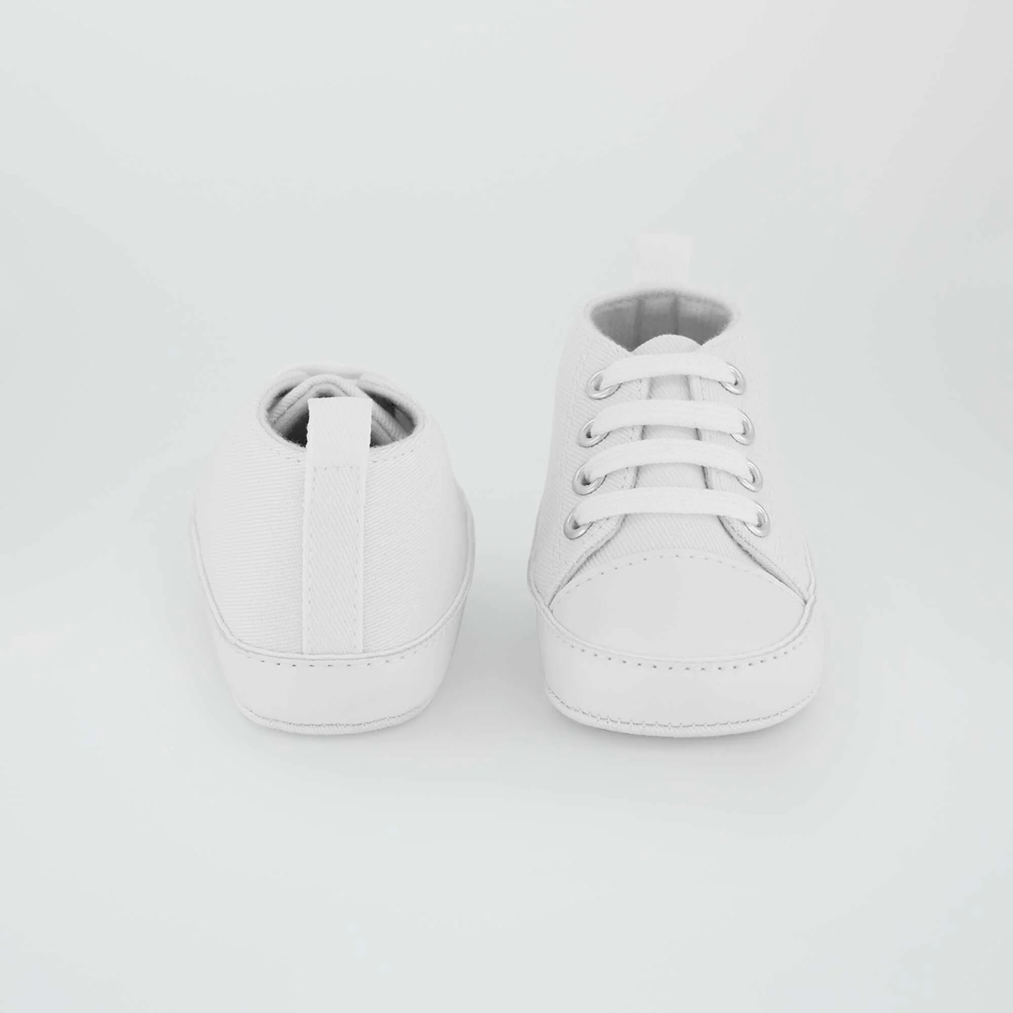 High top canvas trainers White - Image 3