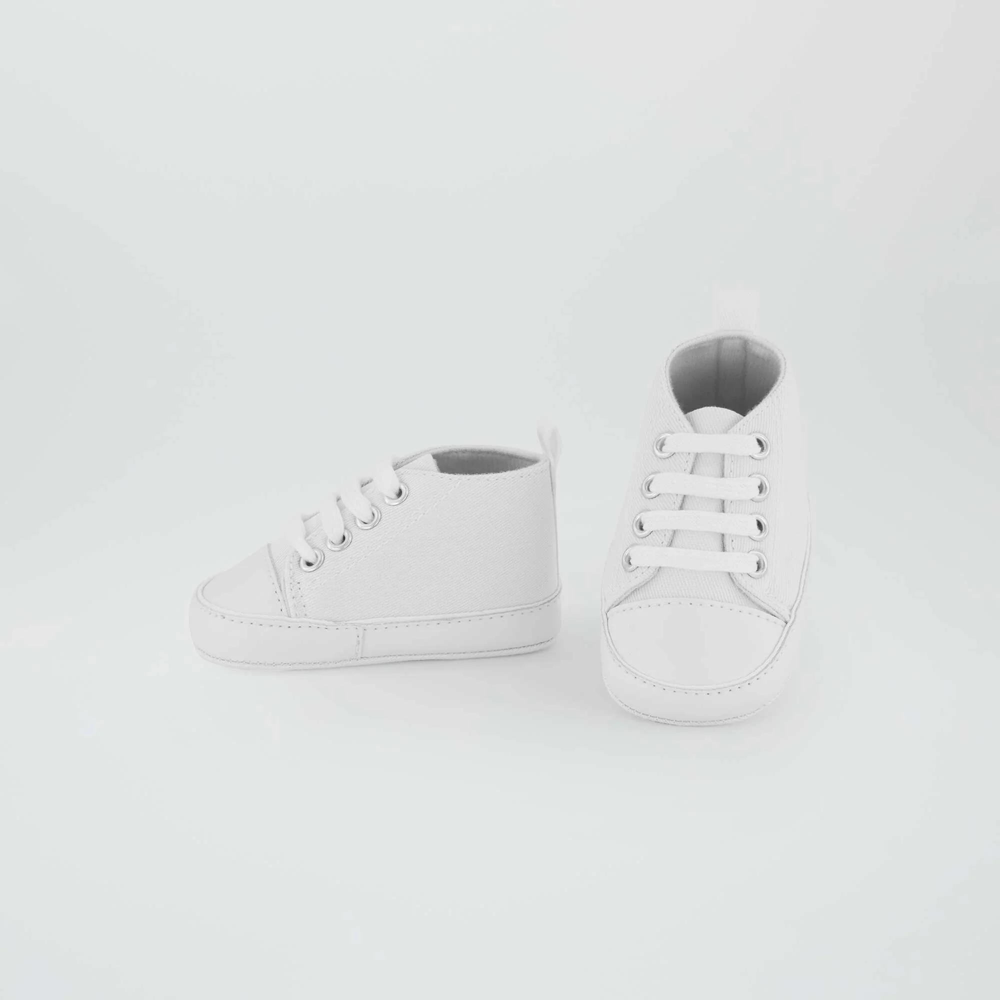 High top canvas trainers White - Image 5