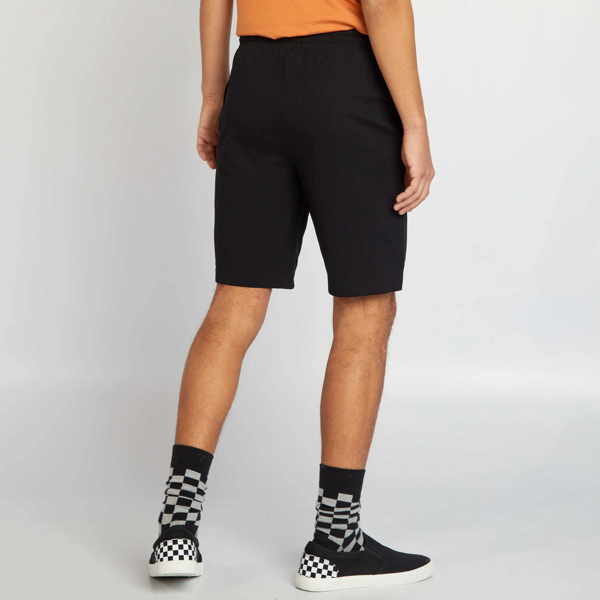 Jogger-style sports shorts black - Image 4