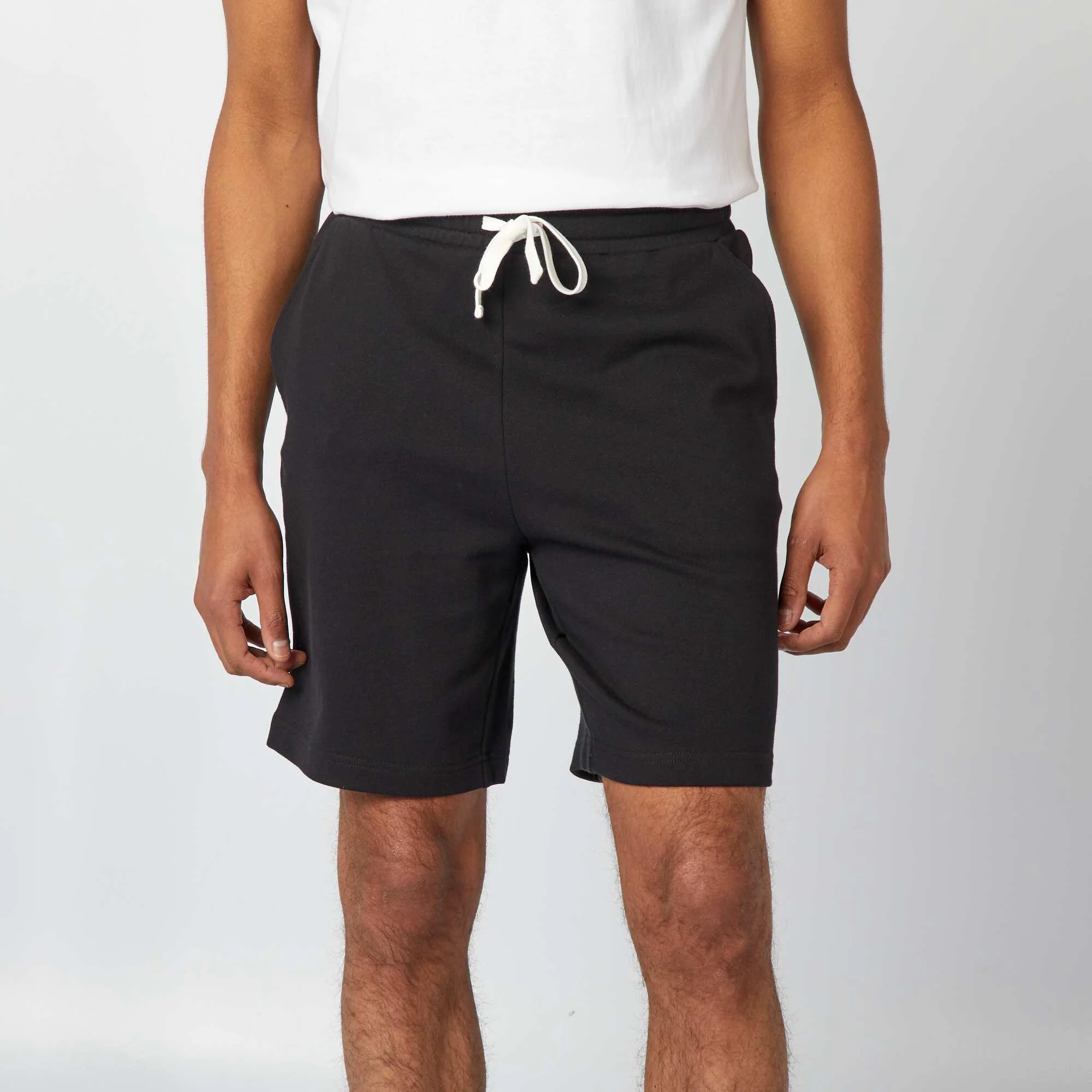 Lightweight sweatshirt fabric Bermuda shorts black - Image 3