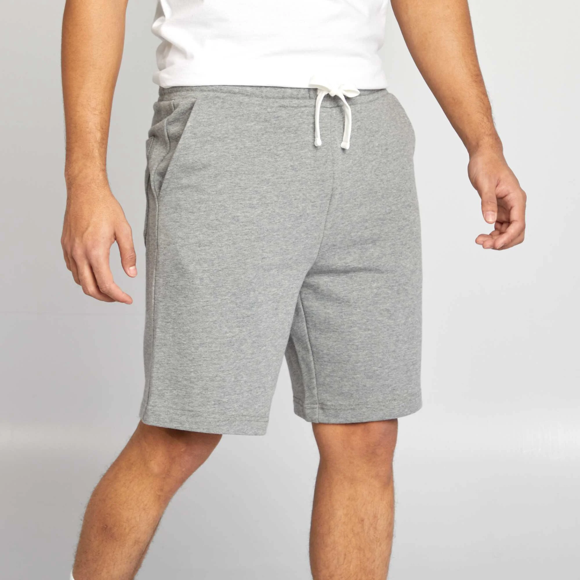 Lightweight sweatshirt fabric Bermuda shorts GREY - Image 3