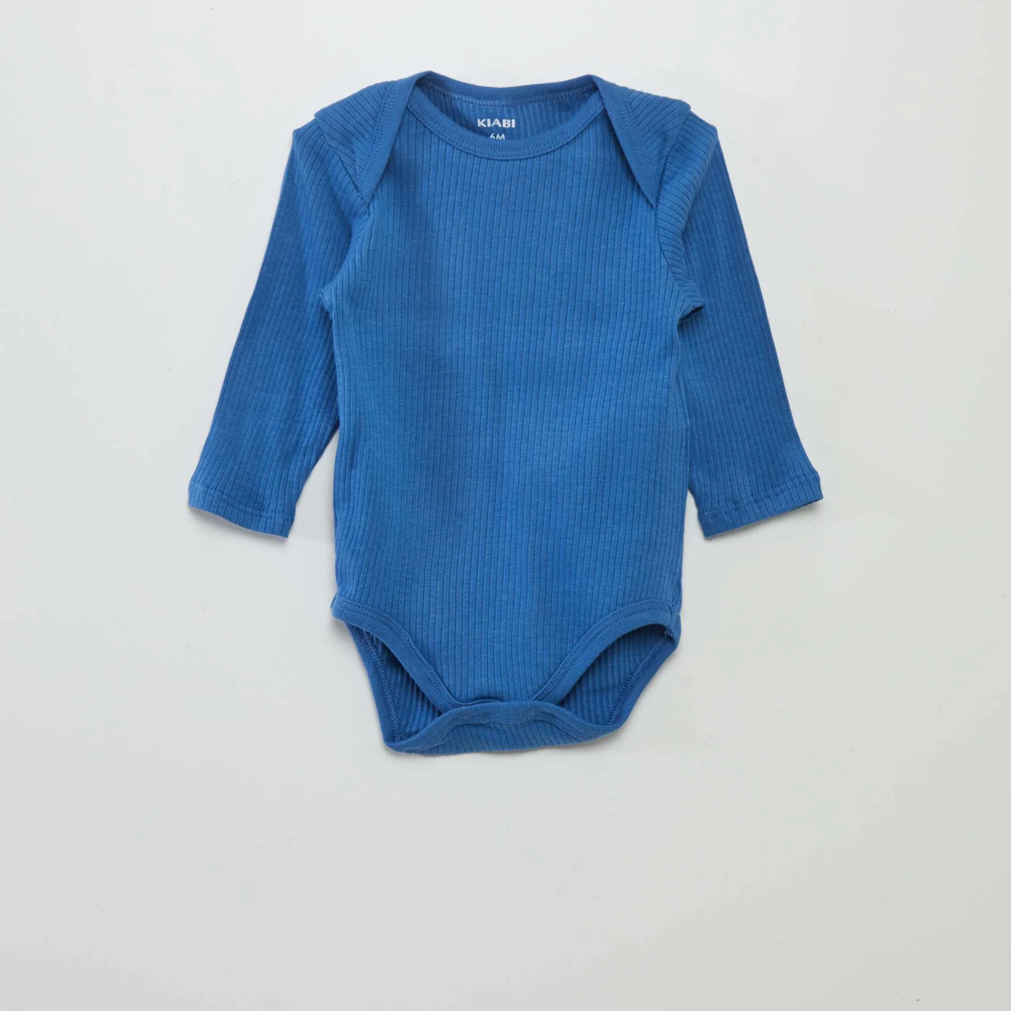 Long-sleeved bodysuit with cutaway collar - Pack of 3 BLUE - Image 4