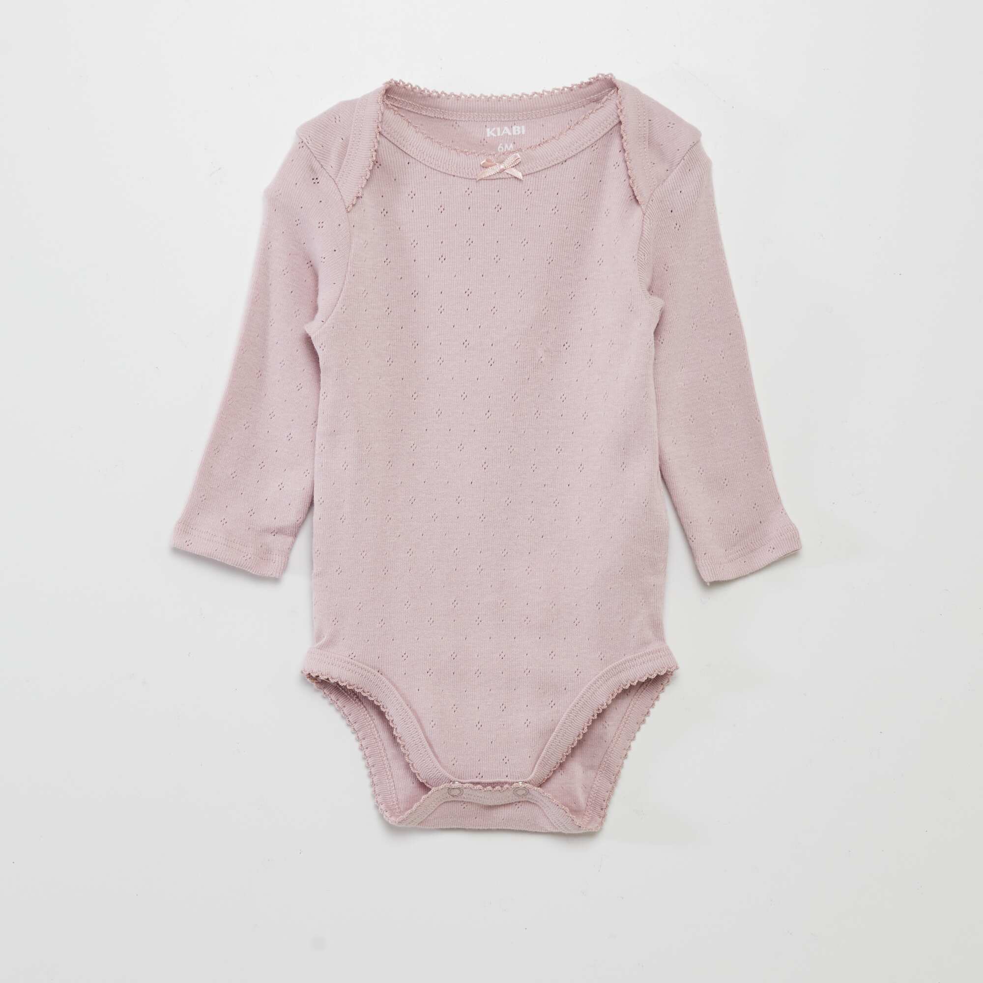 Long-sleeved bodysuit with cutaway collar - Pack of 3 PINK - Image 3