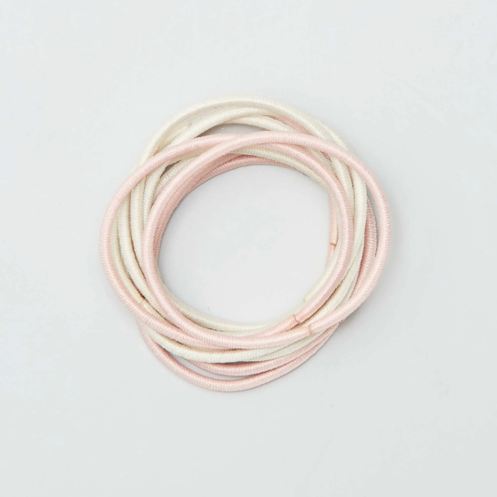Pack of 20 thin elasticated hair bands PINK - Image 3