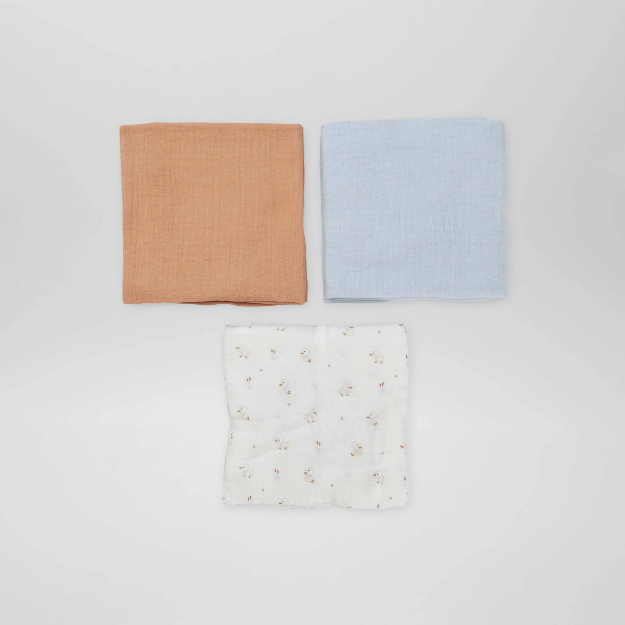 Pack of 3 muslin squares WHITE - Image 4