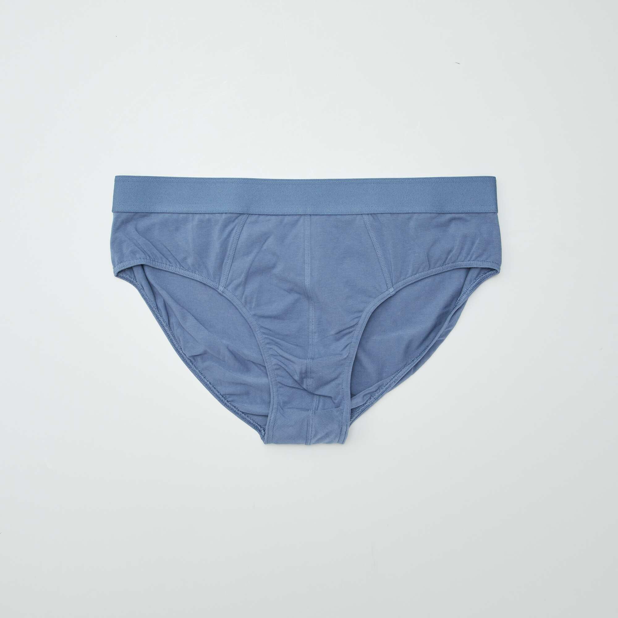 Pack of 3 plain briefs KHAKI - Image 3