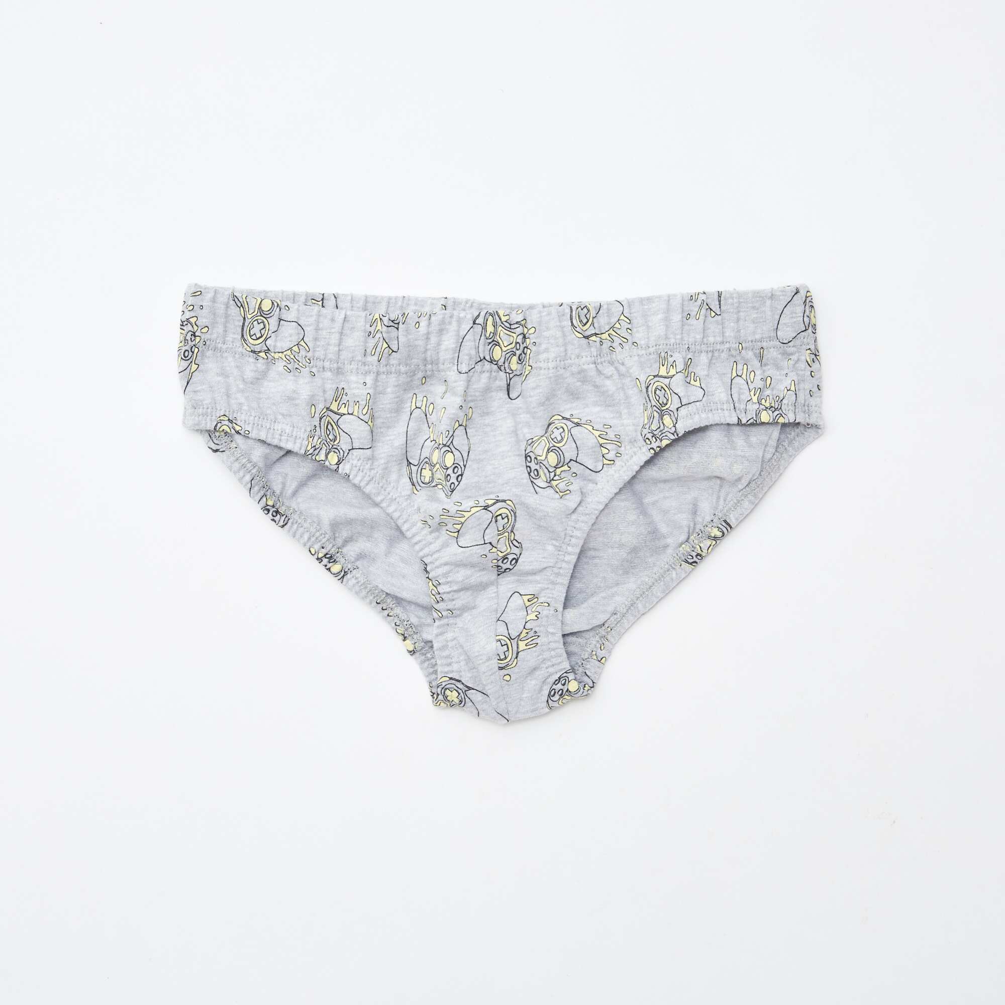 Pack of 7 pairs of printed briefs GREY - Image 3
