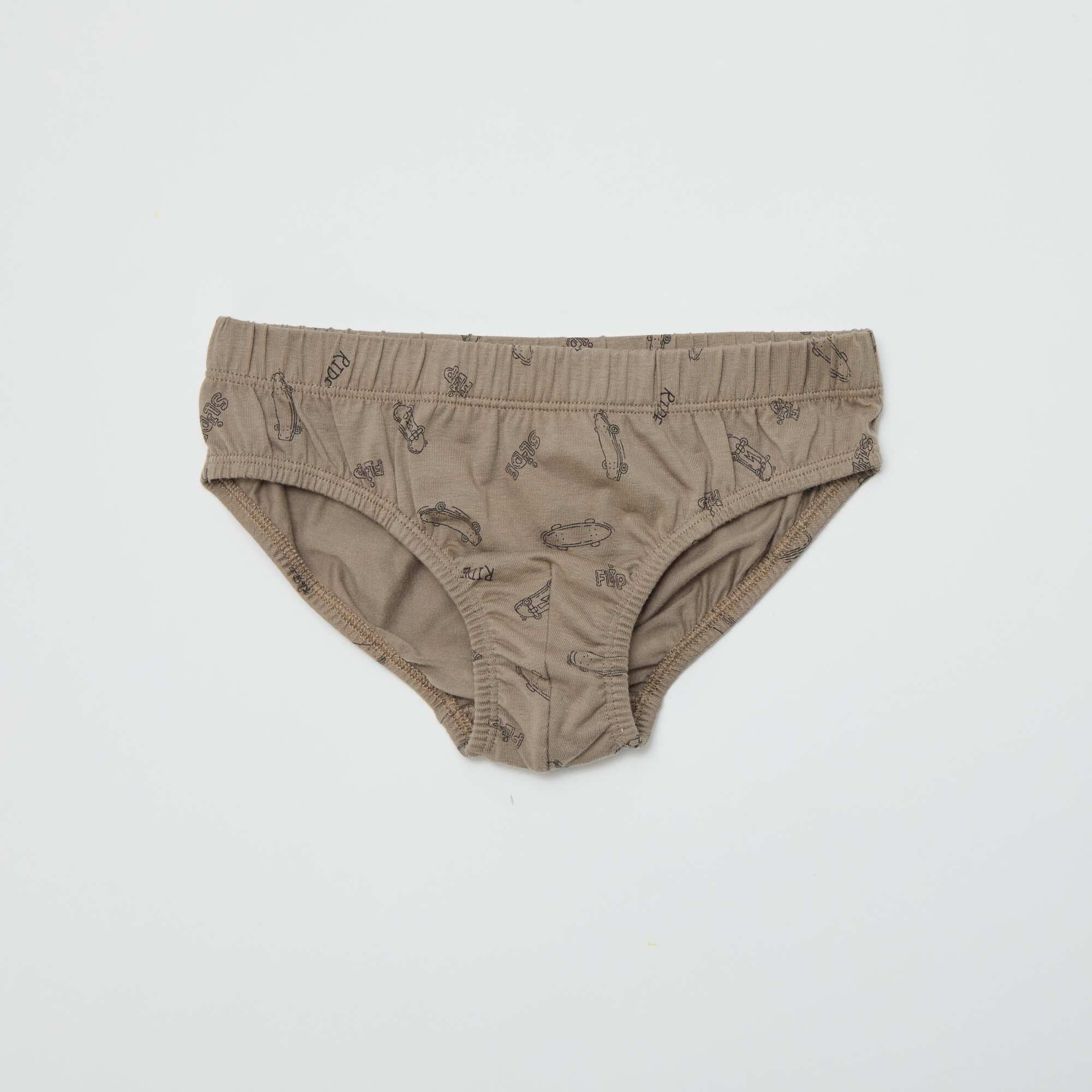 Pack of 7 pairs of printed briefs WHITE - Image 3