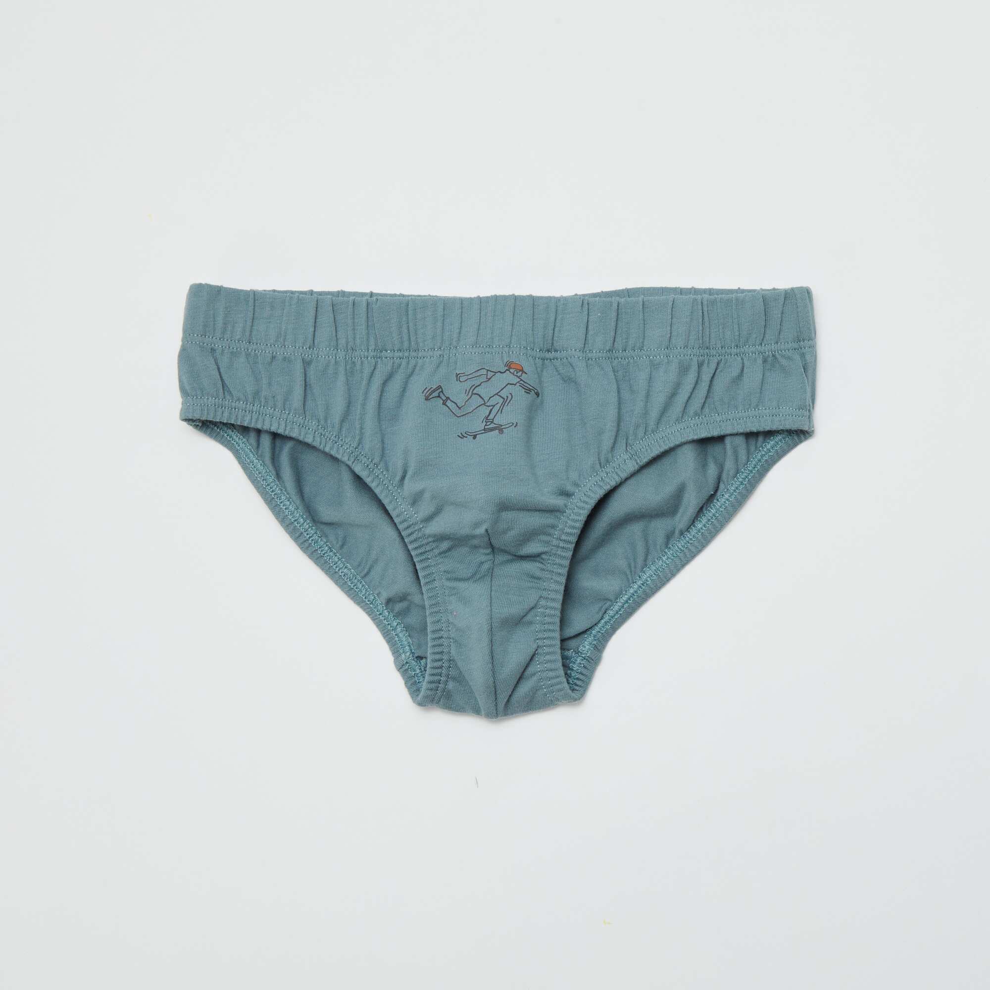 Pack of 7 pairs of printed briefs WHITE - Image 5