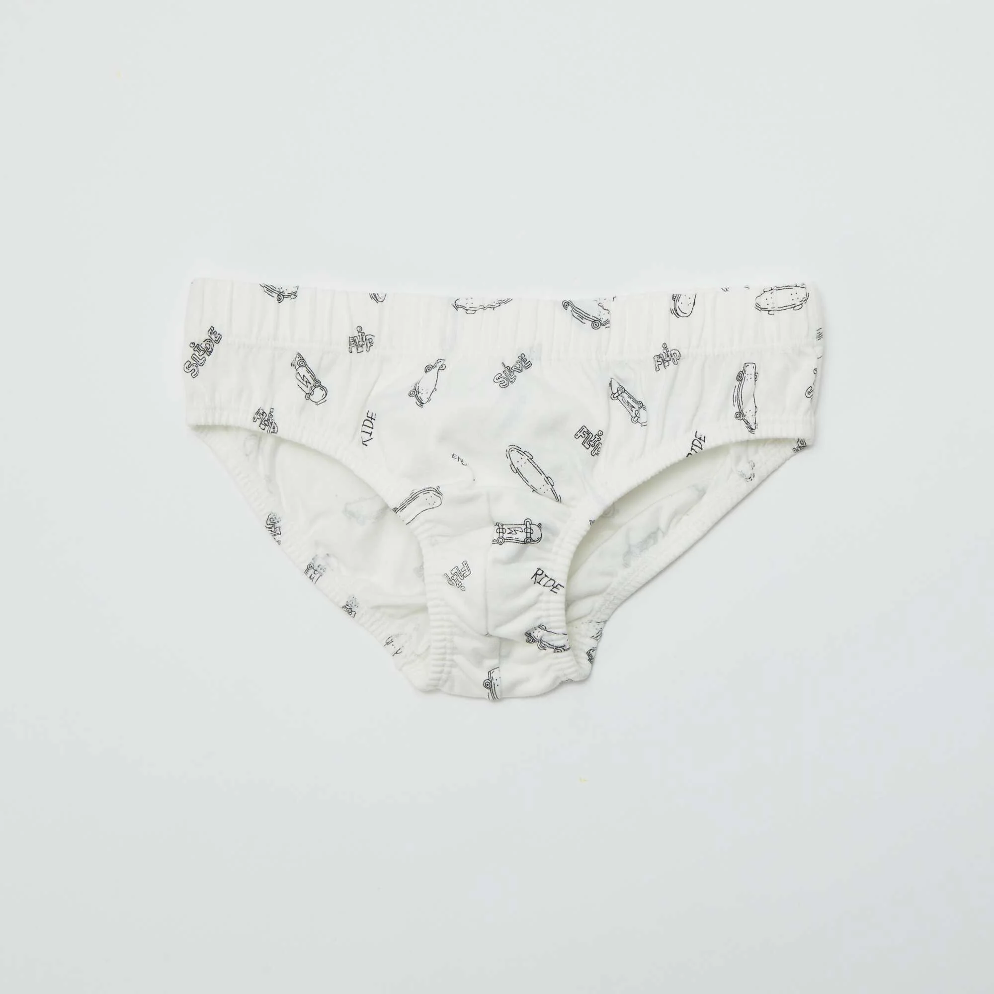 Pack of 7 pairs of printed briefs WHITE - Image 6