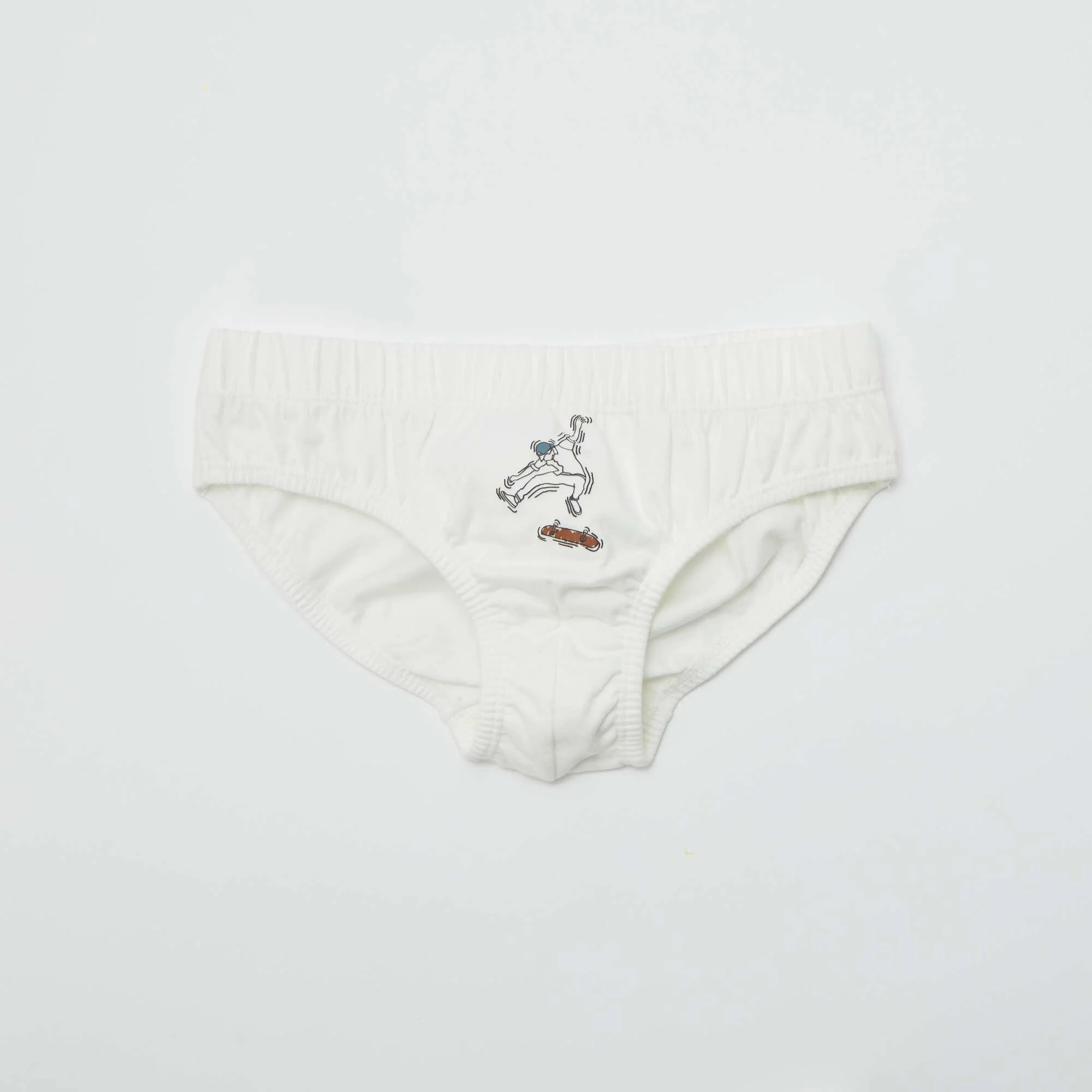 Pack of 7 pairs of printed briefs WHITE - Image 8