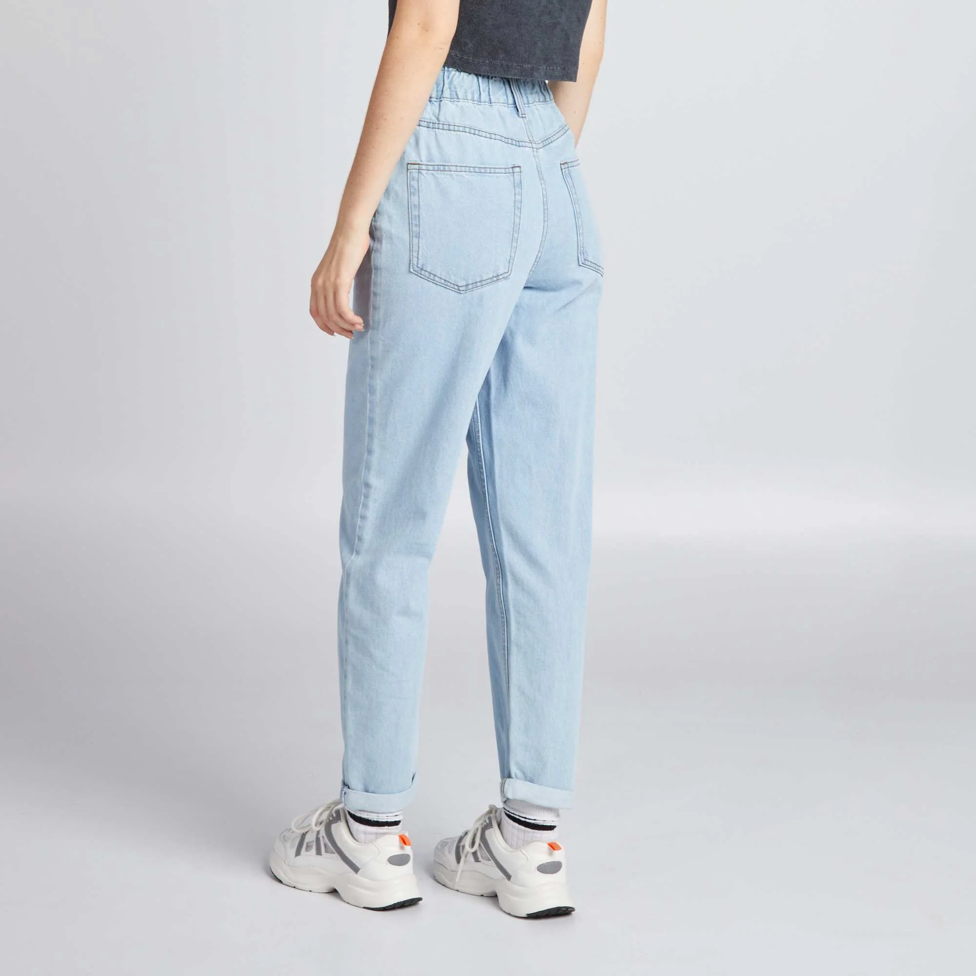 Paperbag jeans Blue - Image 3