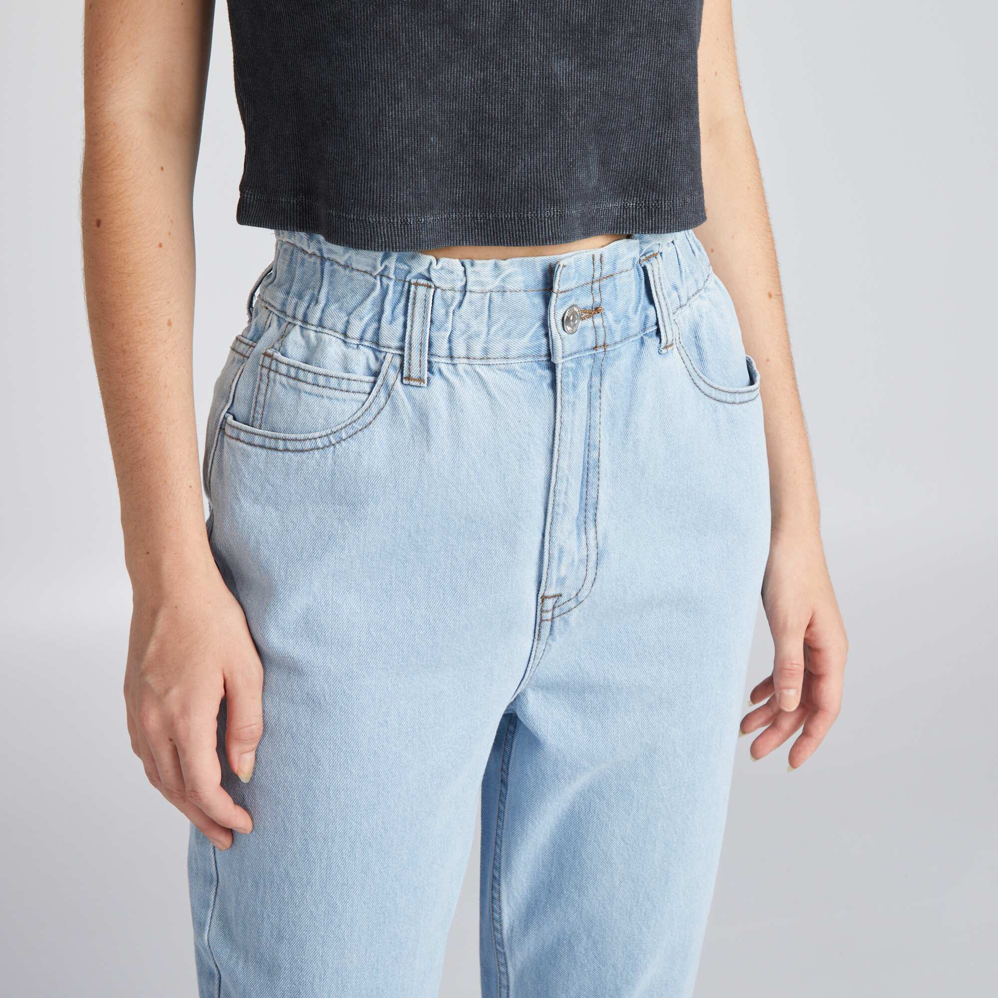 Paperbag jeans Blue - Image 4