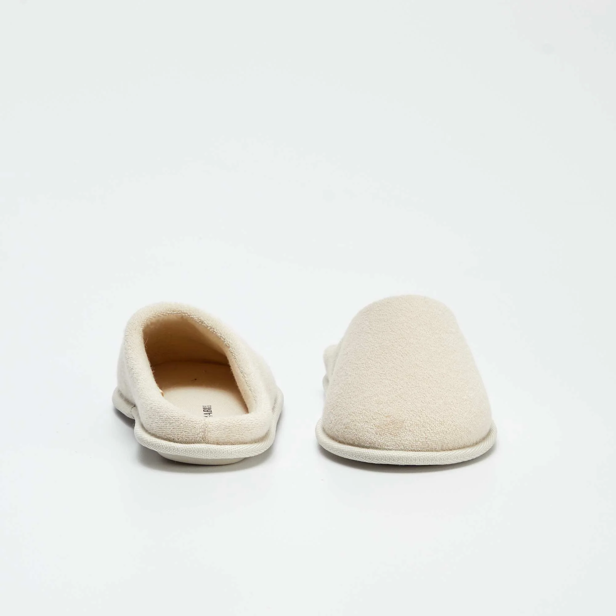 Plain mule slippers BEIGE - Image 3