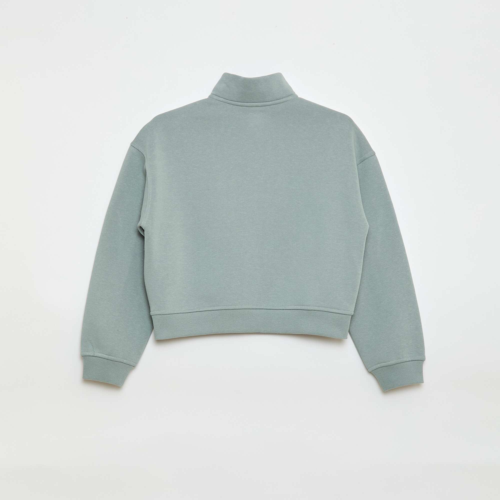 Plain Trucker Sweatshirt BLUE - Image 3