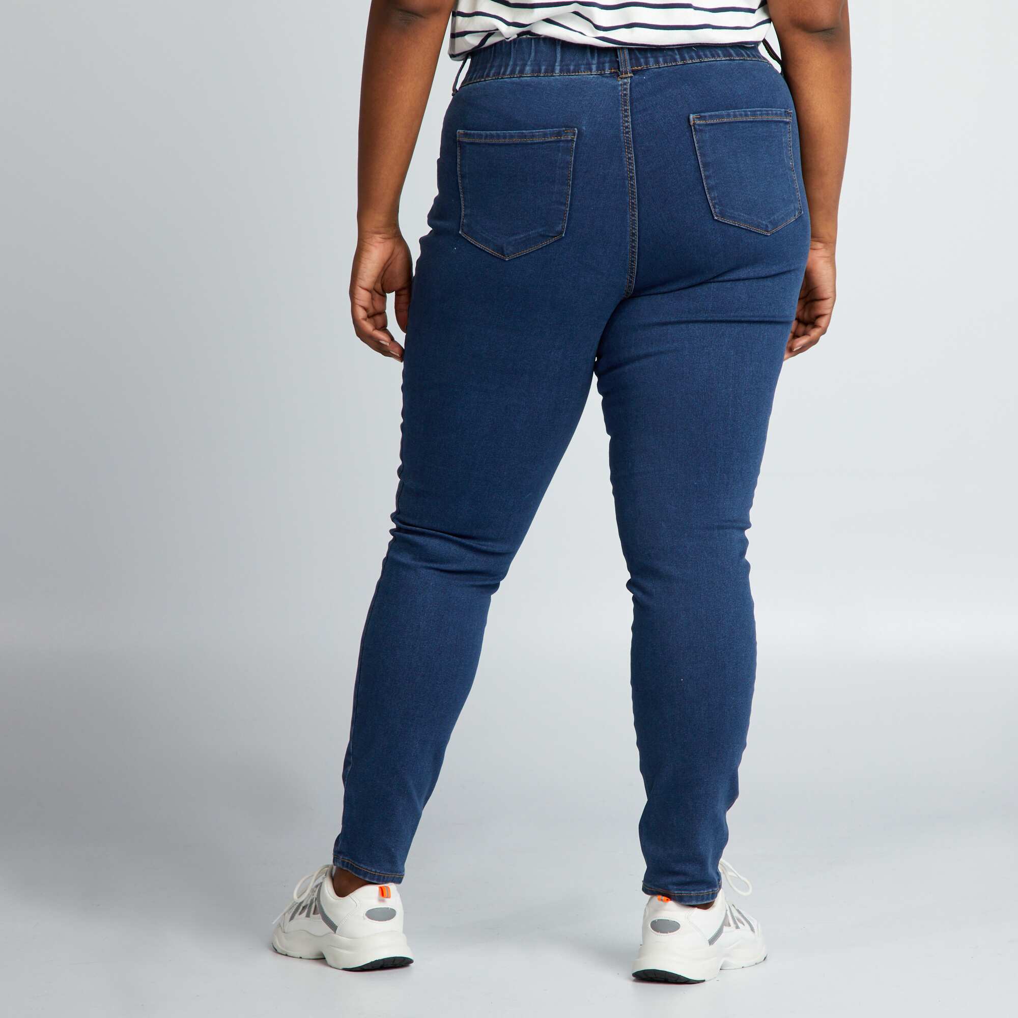 Regular-fit stretch high-waist jeggings BLUE - Image 3