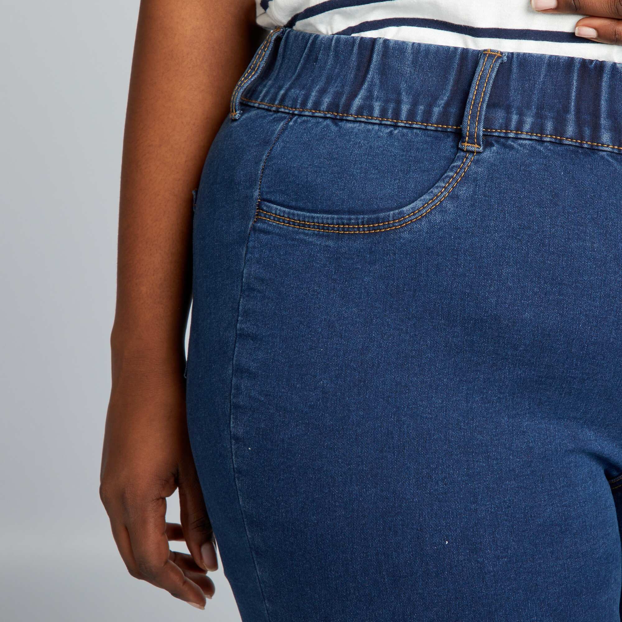 Regular-fit stretch high-waist jeggings BLUE - Image 4