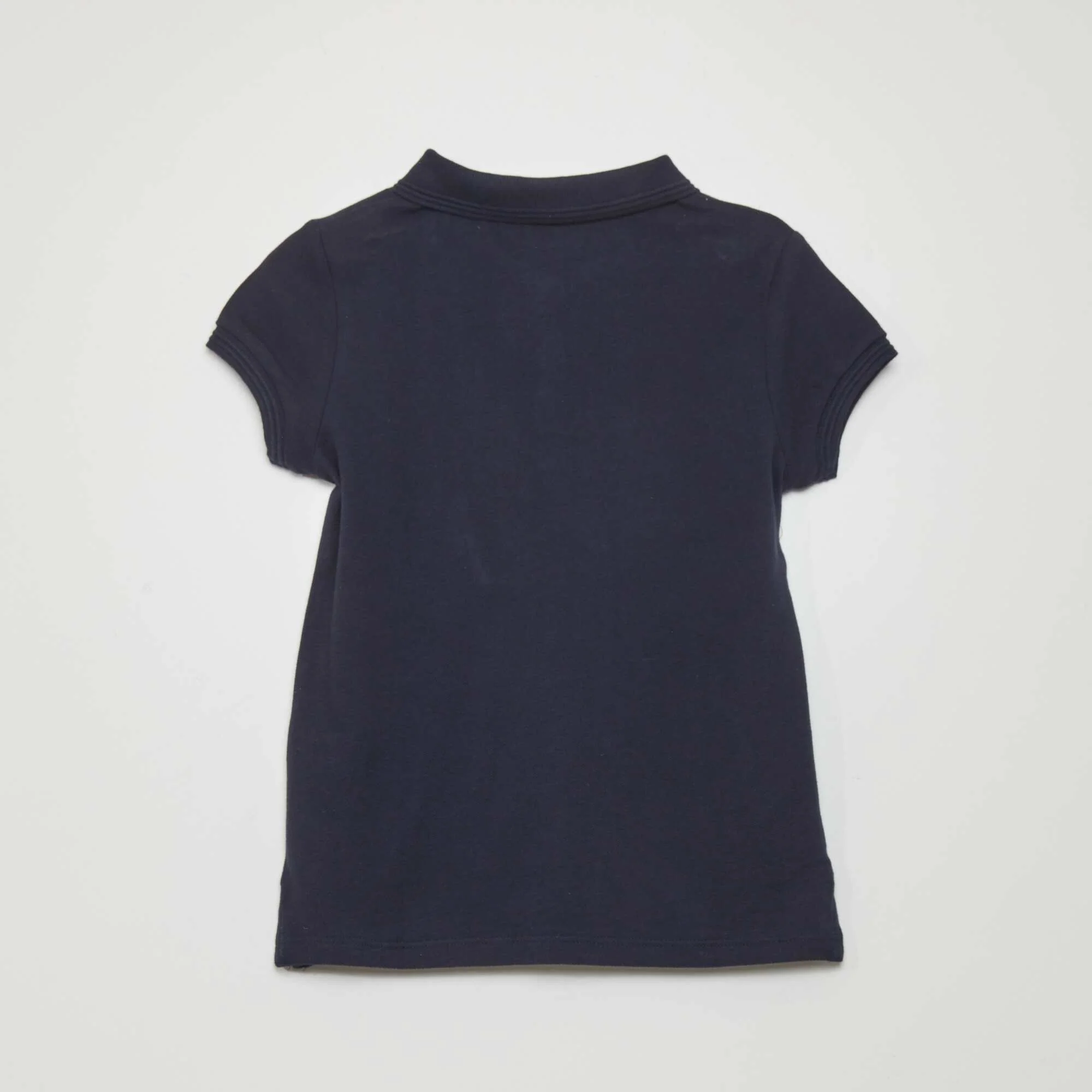 Short-sleeved polo shirt blue - Image 3