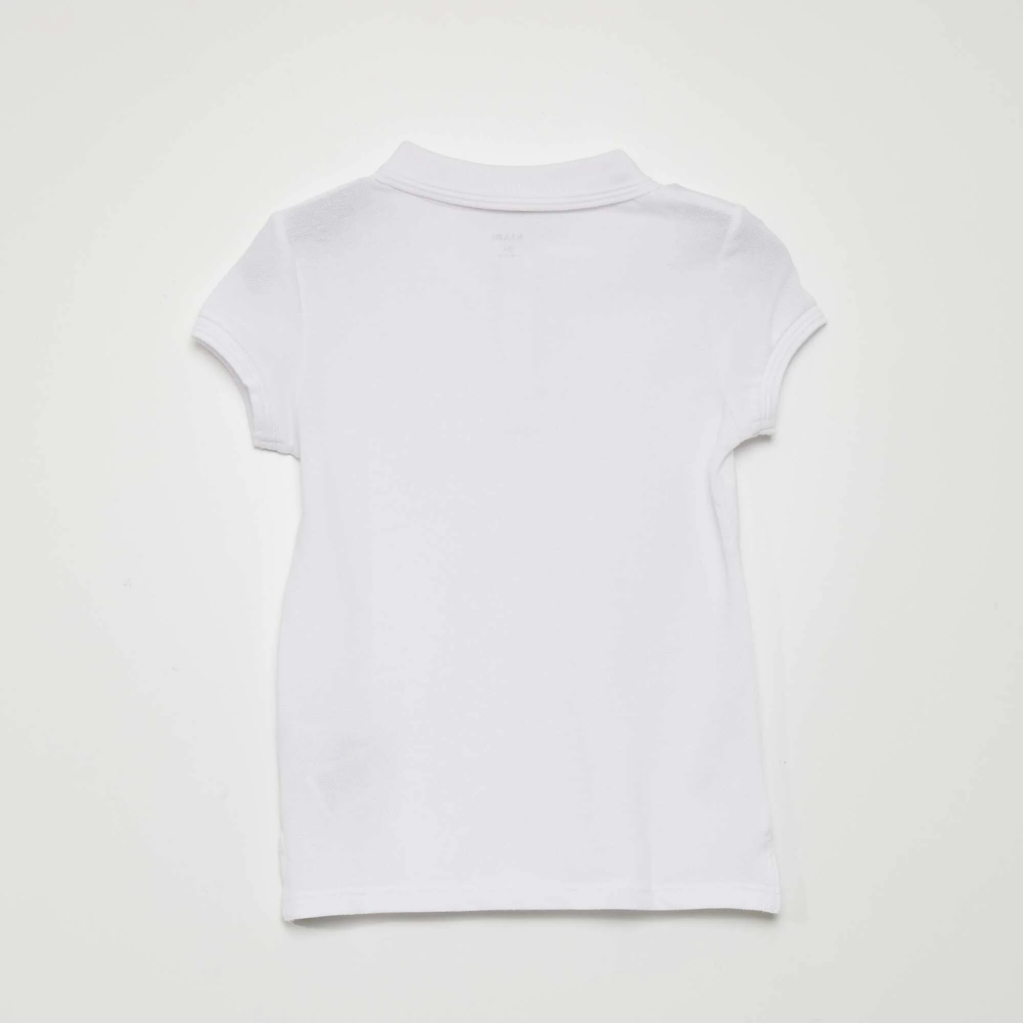 Short-sleeved polo shirt white - Image 3