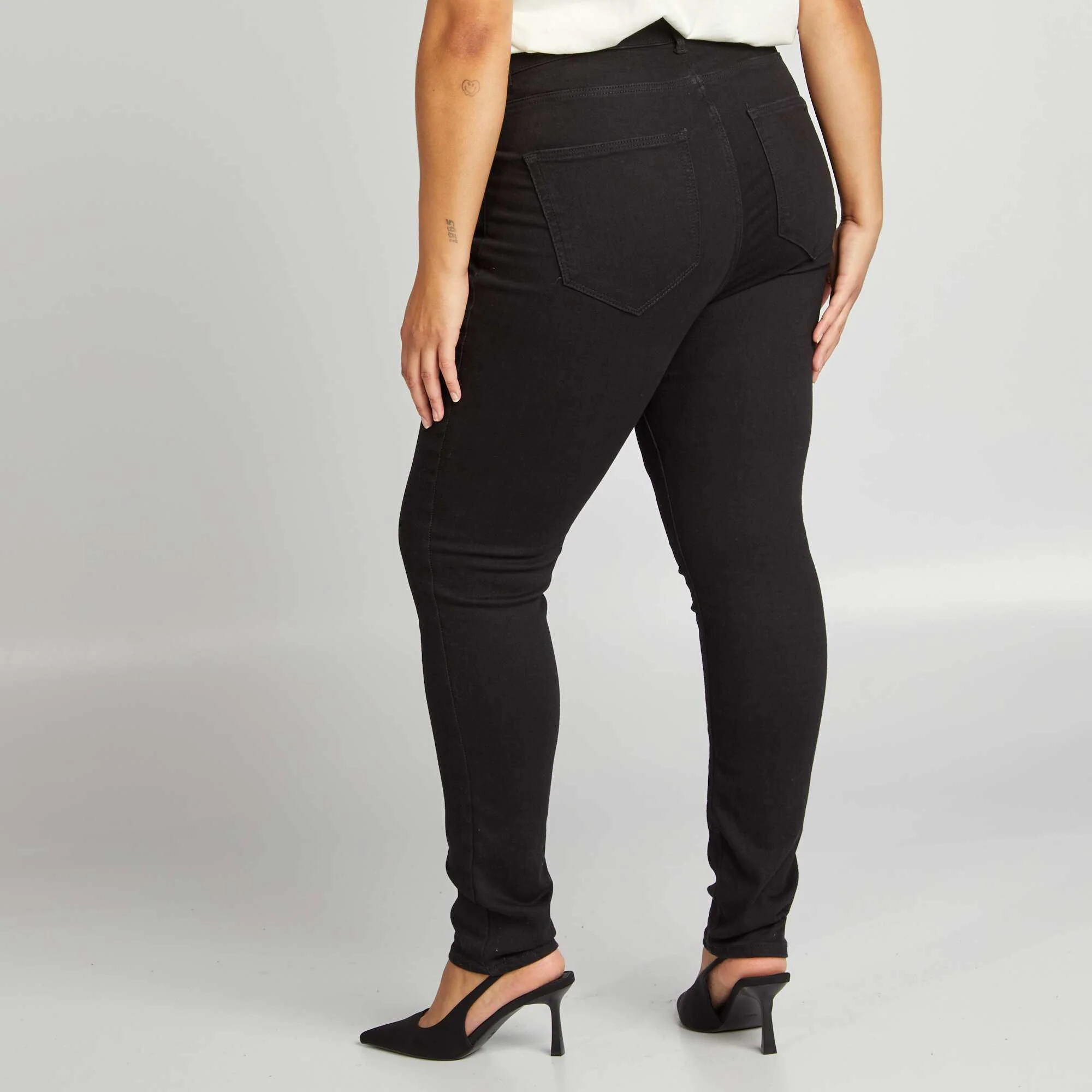 Skinny stretch trousers - 5 pockets - L30 BLACK - Image 3