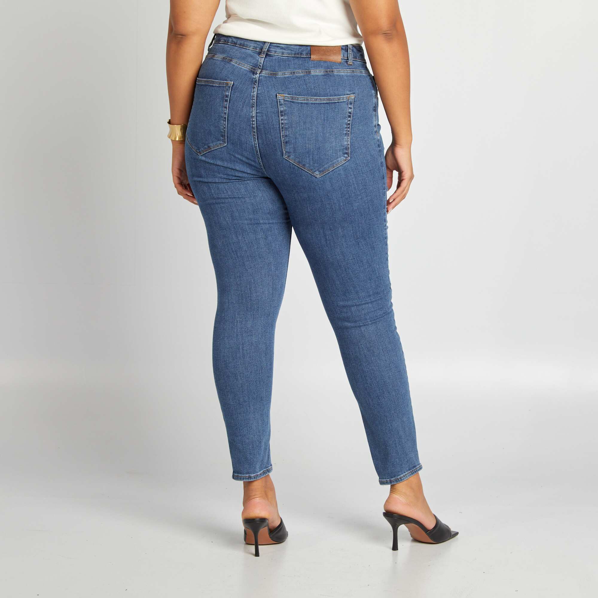 Skinny stretch trousers - 5 pockets - L30 BLUE - Image 4