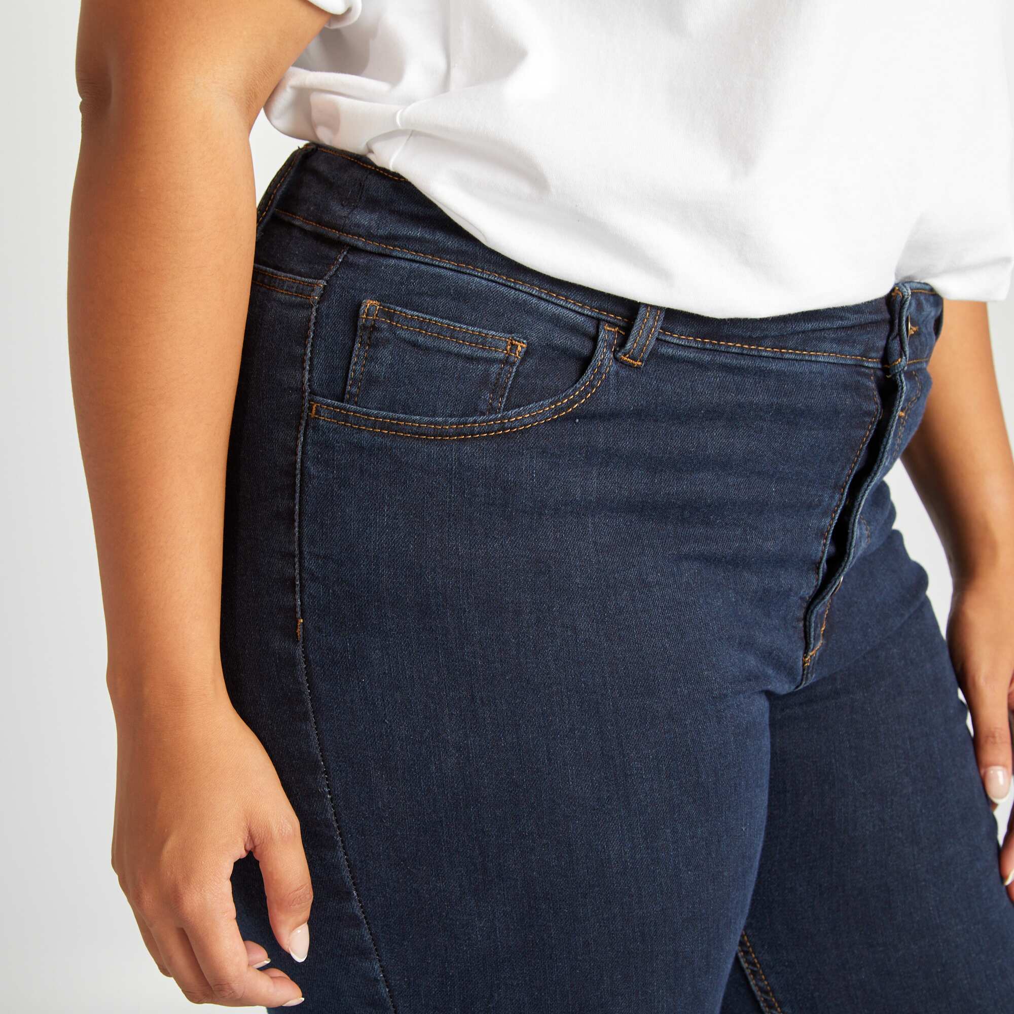 Skinny stretch trousers - 5 pockets - L30 BLUE - Image 3