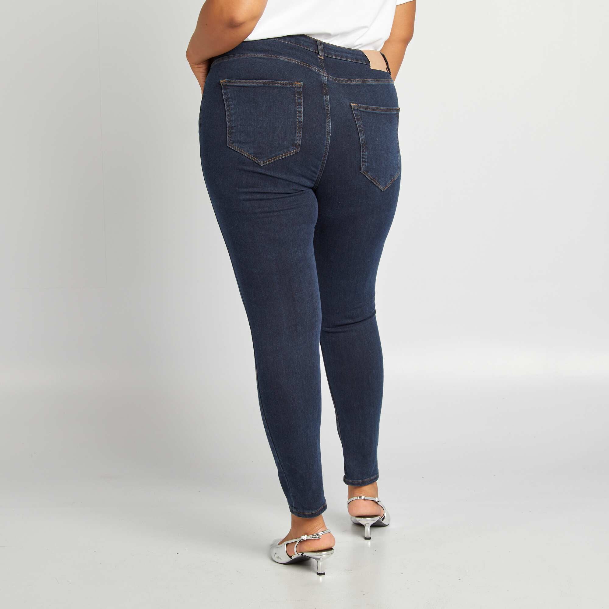 Skinny stretch trousers - 5 pockets - L30 BLUE - Image 4