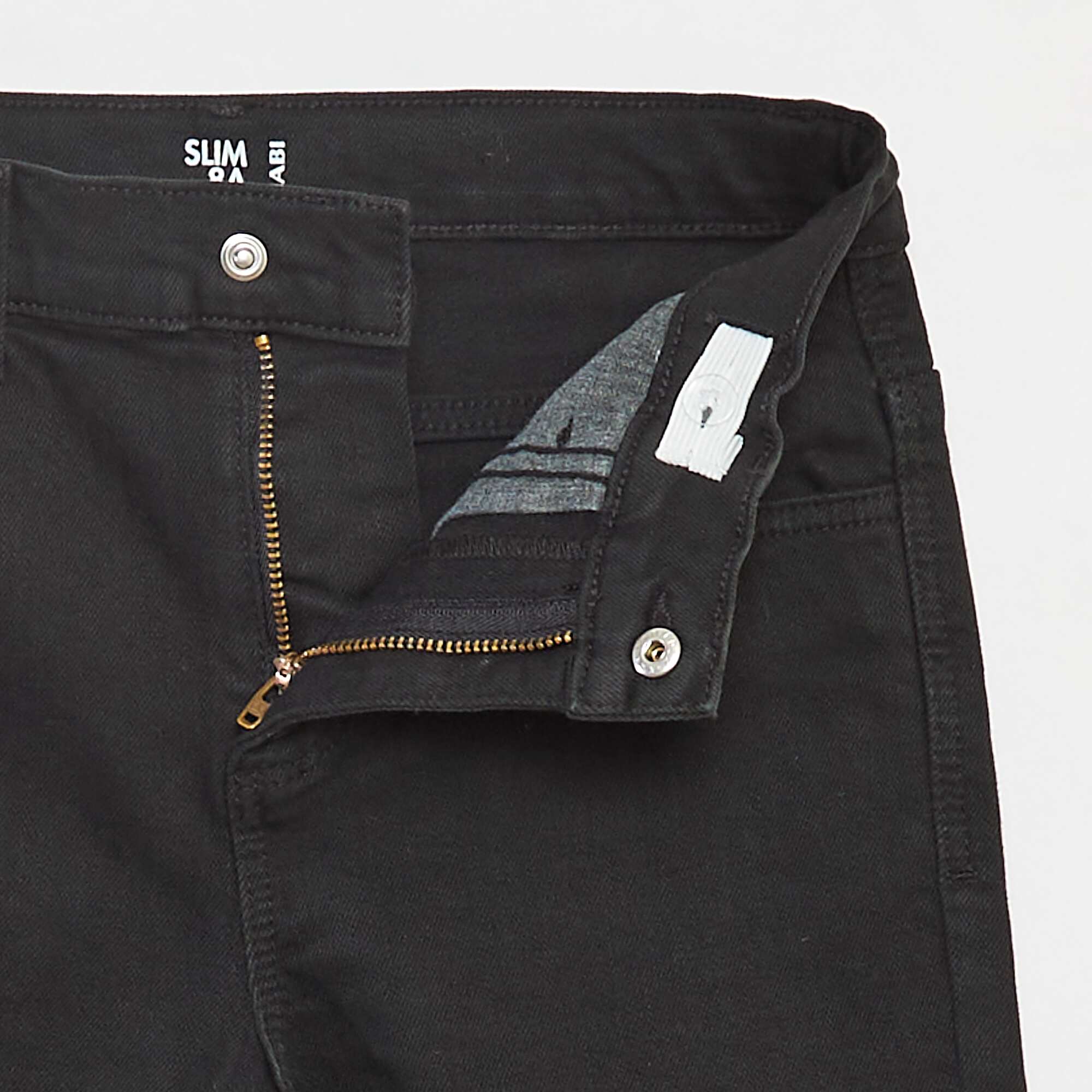 Slim-fit 5-pocket jeans BLACK - Image 3