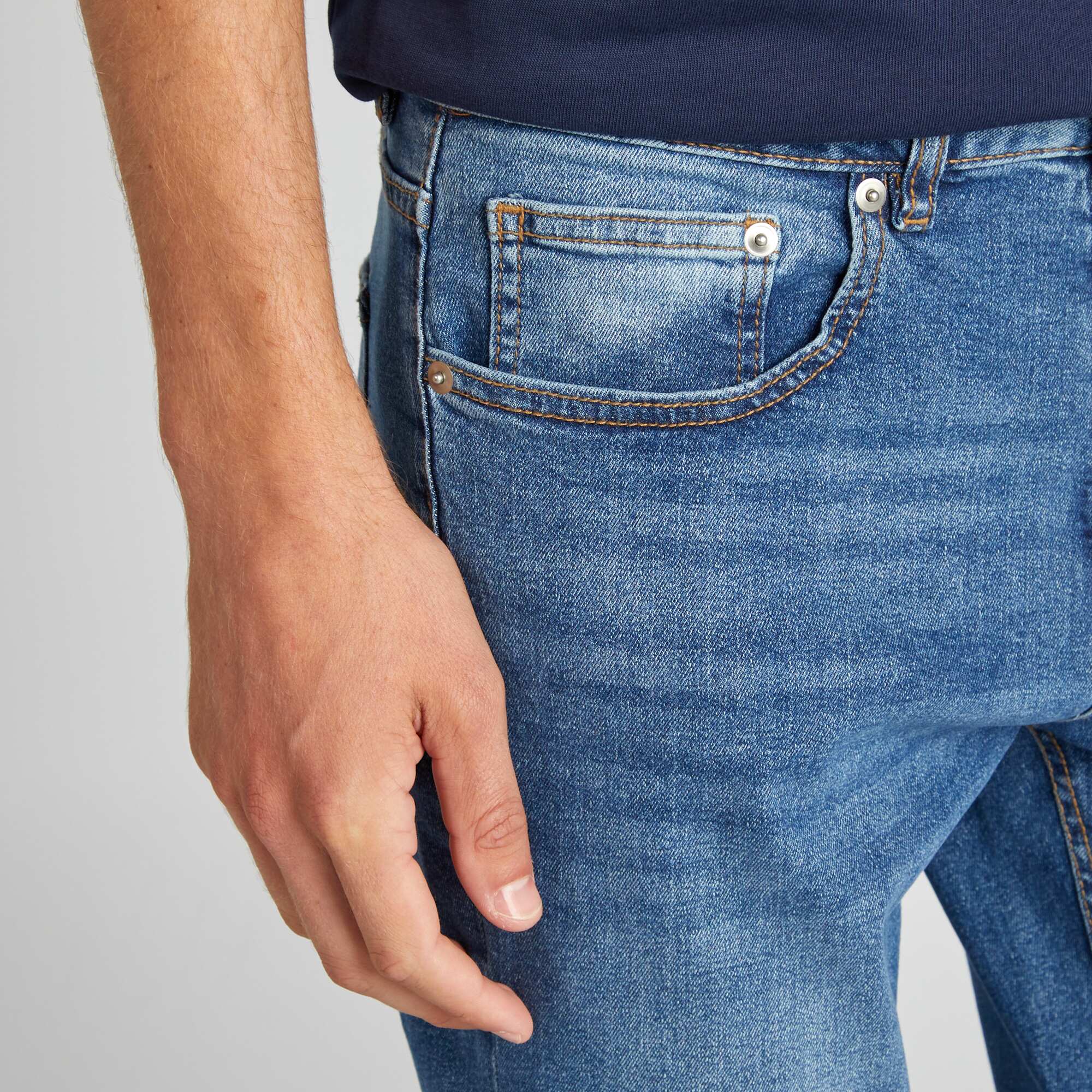 Slim-fit 5-pocket jeans - L34 BLUE - Image 4