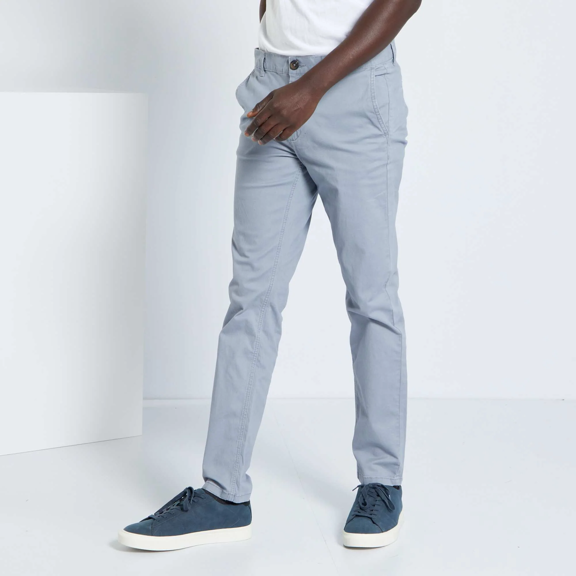Slim-fit chinos BLUE - Image 4