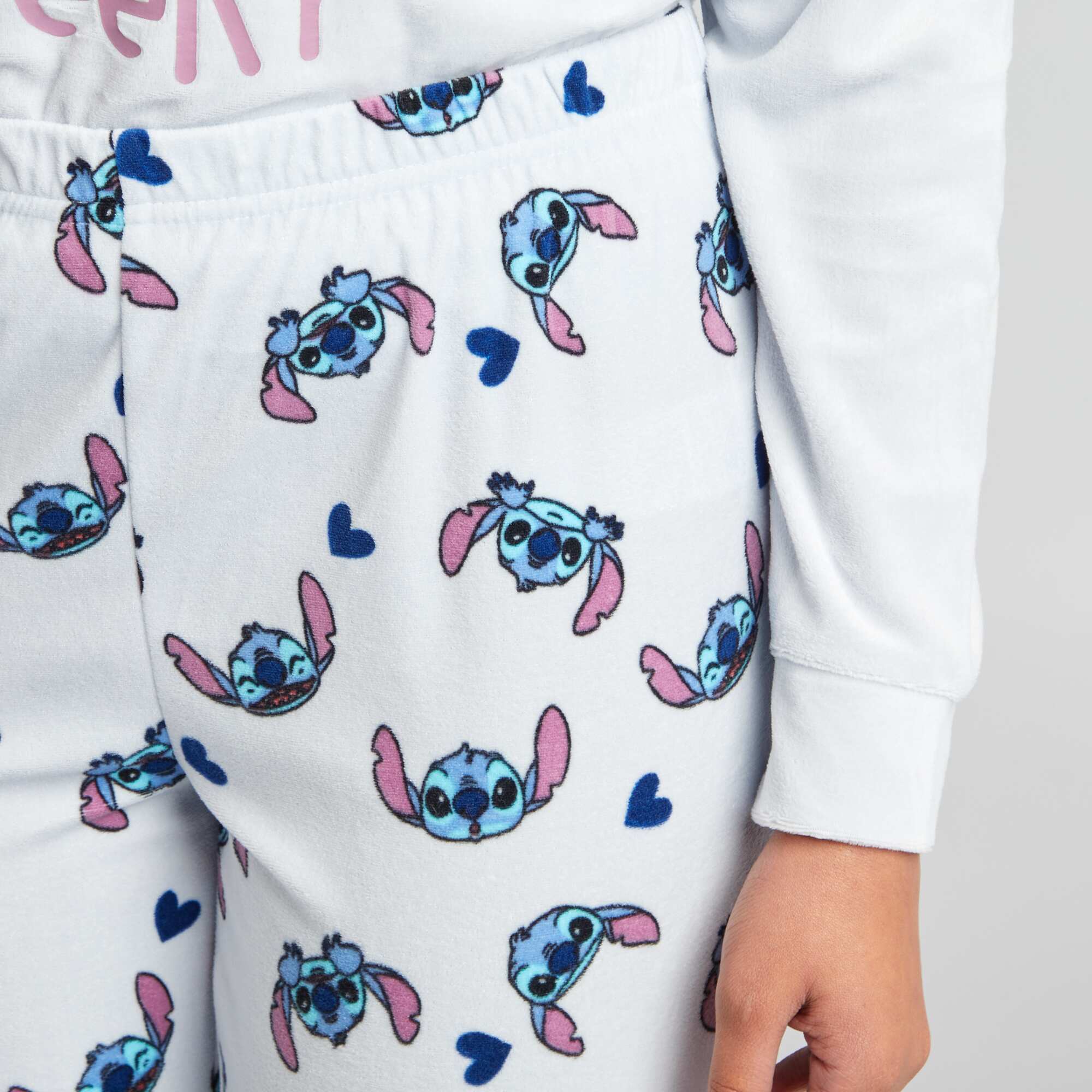 'Stitch' 2-piece fleecy pyjama set BLUE - Image 4