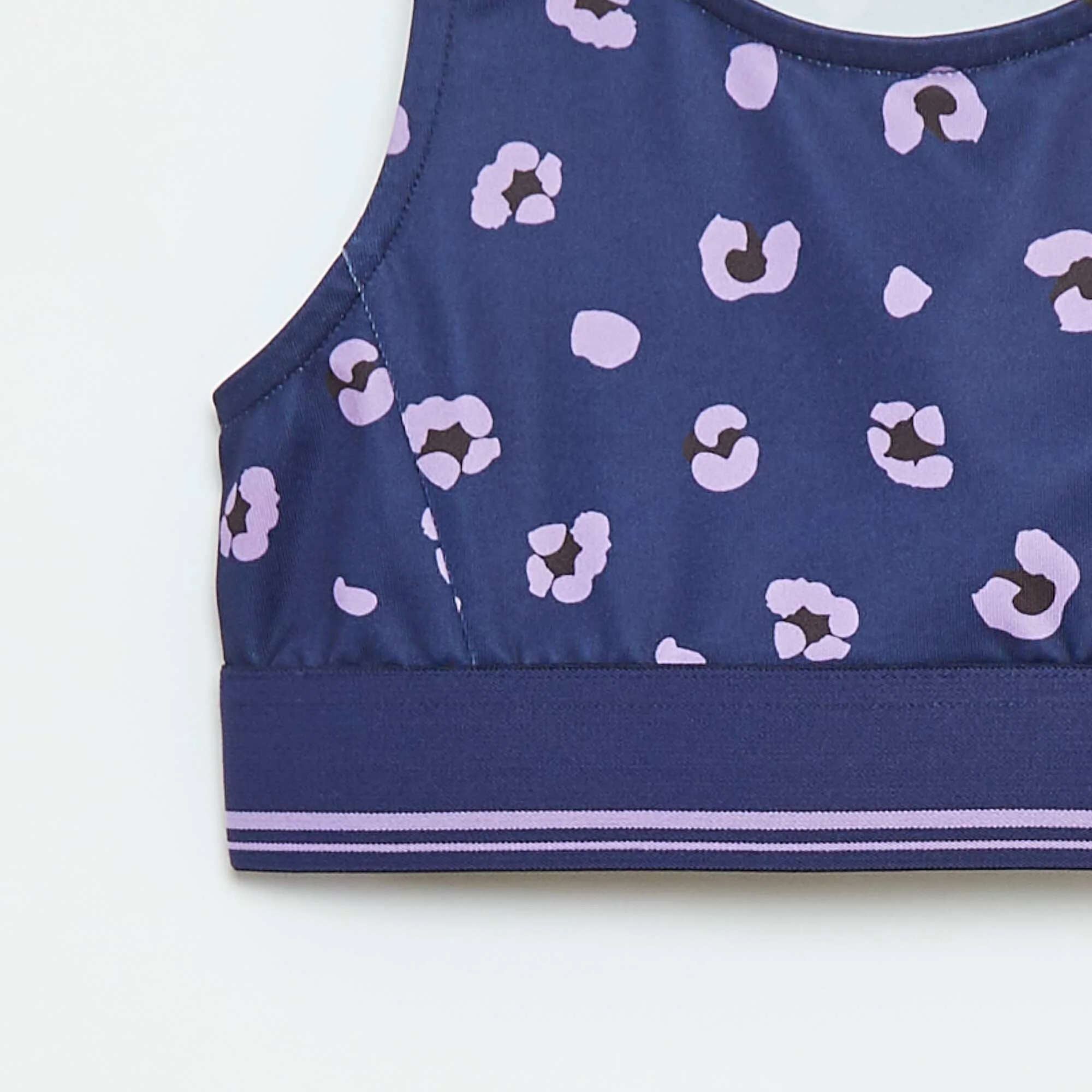 Stretch fabric sports bra BLUE - Image 3