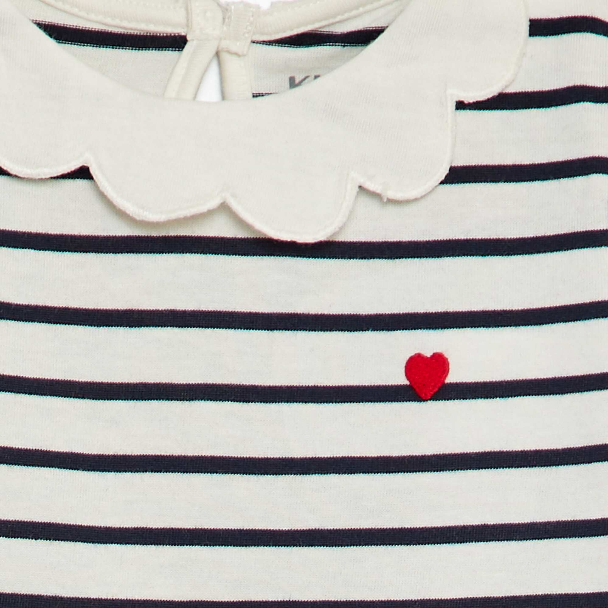 T-shirt with small ruffled collar WHITE - Image 3