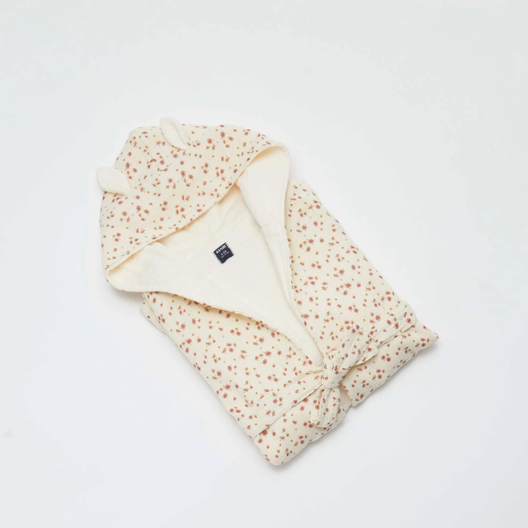 Terry and Cotton Gauze Bathrobe - Kiabi Home WHITE - Image 5