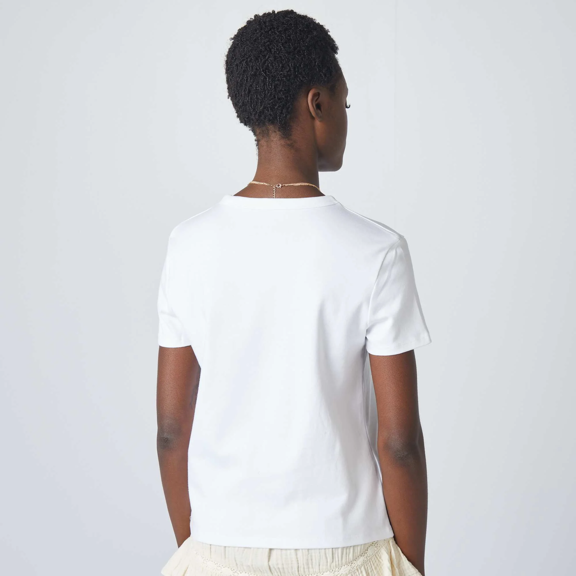 Thick cotton T-shirt white - Image 4