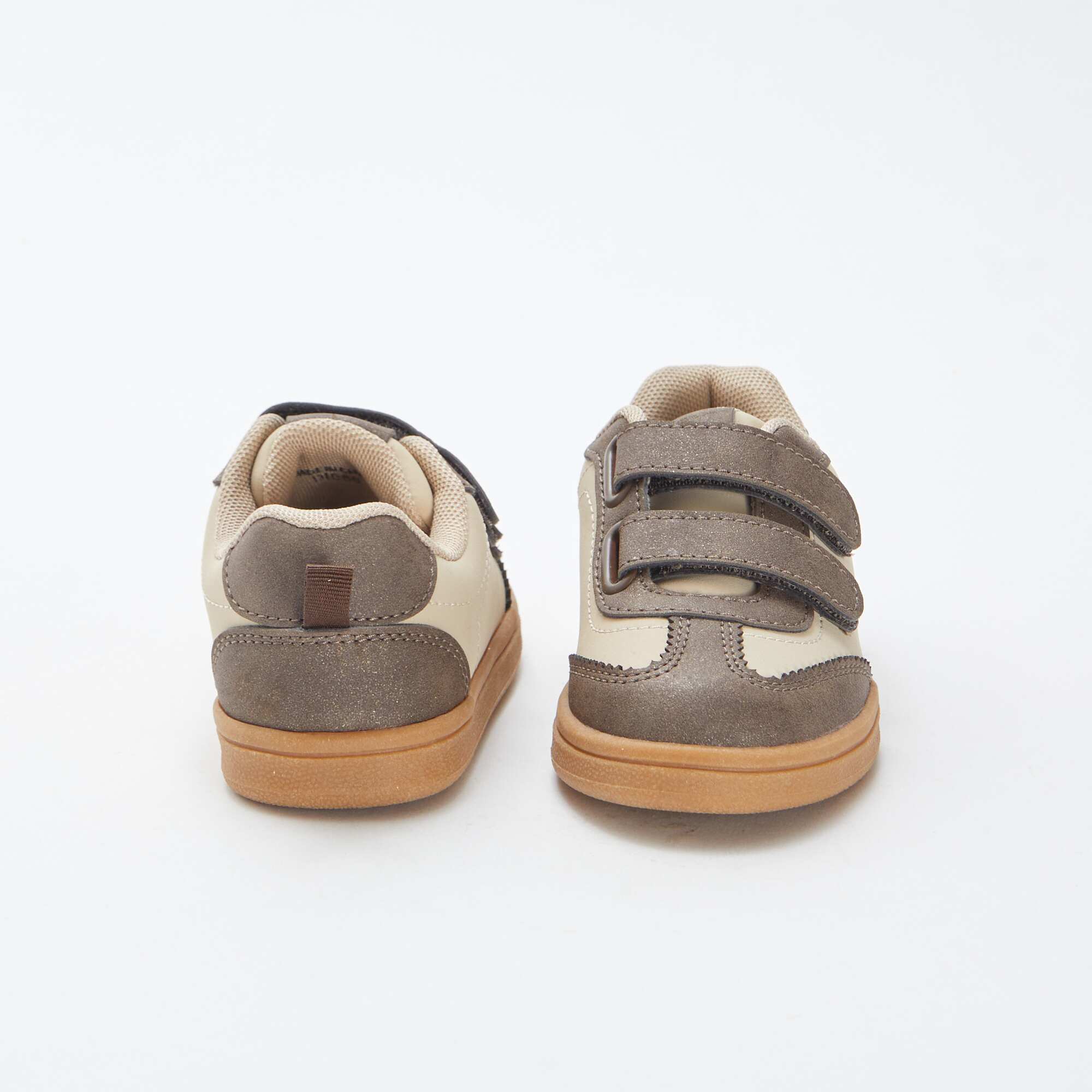 Two-tone trainers with Velcro fastening WHITE - Image 3